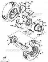 ROUE AVANT pour Yamaha YFU1 de 1989