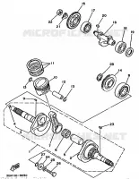 VILEBREQUIN / PISTON pour Yamaha YFU1 de 1989