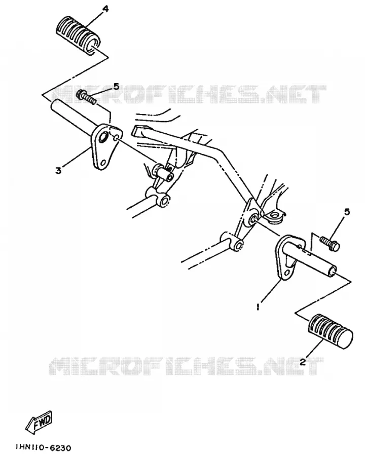 SUPPORT / REPOSE PIEDS Yamaha QUAD 60 1988 YF  YF60