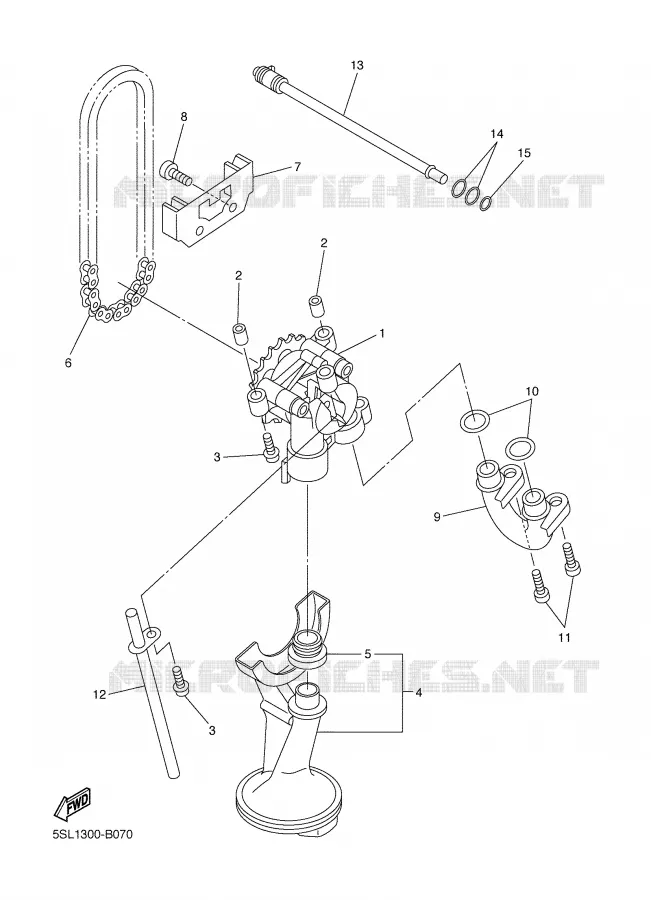 POMPE A HUILE Yamaha MOTO 600 2007 FZ6 S2  FZ6-NHG