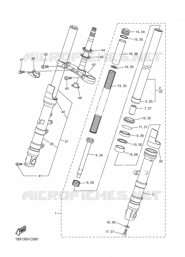 FOURCHE Yamaha MOTO 600 2005 FZ6  FZ6-NST