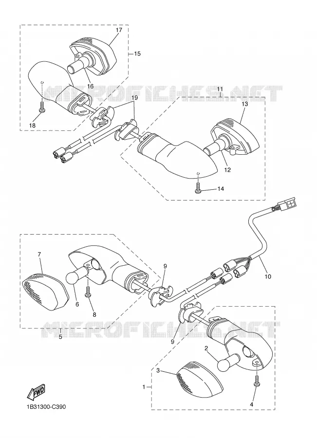 CLIGNOTANT Yamaha MOTO 600 2006 FZ6  FZ6-NSV