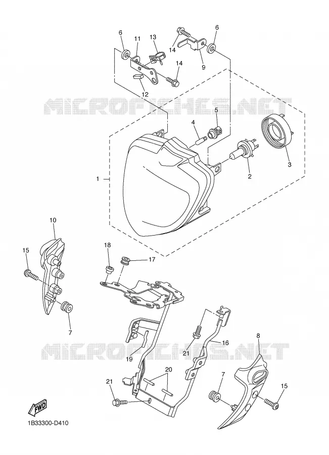 PHARE  Yamaha MOTO 600 2005 FZ6  FZ6-NT