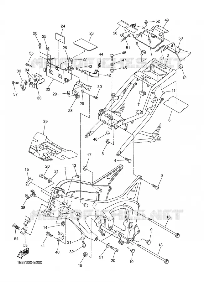 CADRE Yamaha MOTO 600 2006 FZ6  FZ6-NV