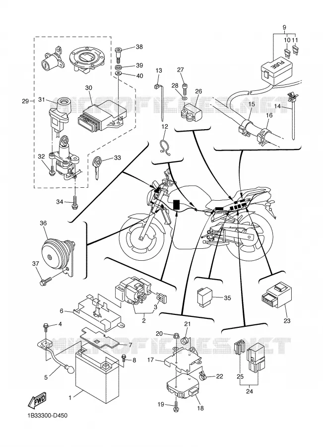 PARTIE ELECTRIQUE 2 Yamaha MOTO 600 2006 FZ6  FZ6-NV