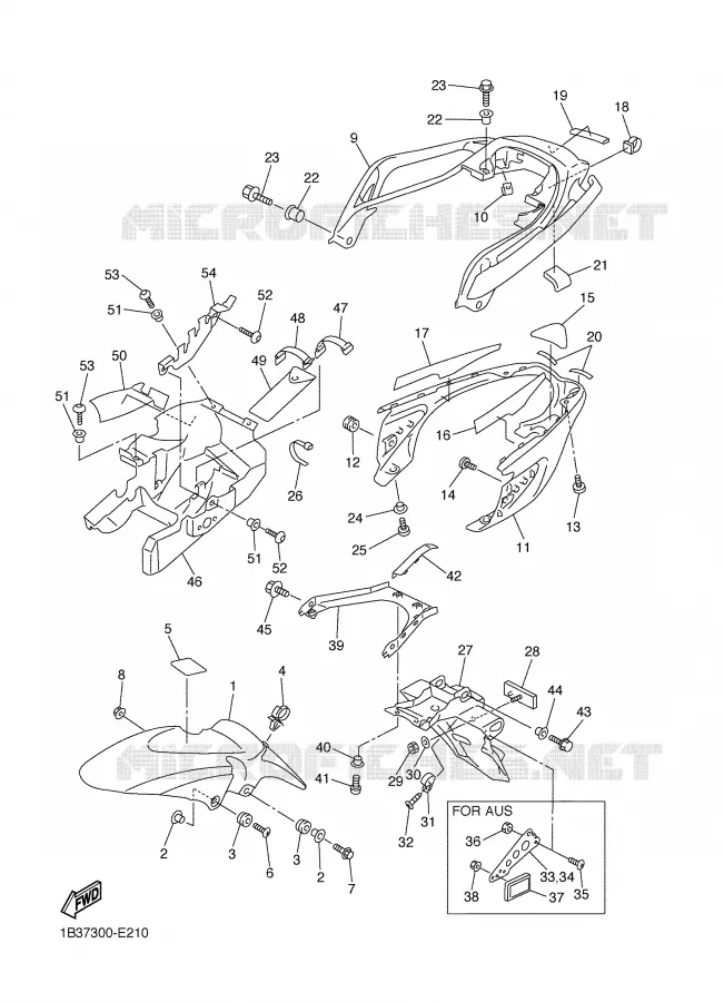 GARDE BOUE Yamaha MOTO 600 2006 FZ6  FZ6-NV