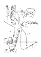 GUIDON ET CABLES pour Yamaha YFM125A de 2013