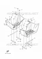 SUPPORT / REPOSE PIEDS pour Yamaha YFM300 de 2012