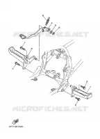 SUPPORT / REPOSE PIEDS pour Yamaha YFM350R de 2008
