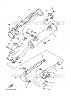 ECHAPPEMENT pour Yamaha YFM350A de 2011
