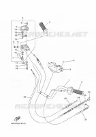 GUIDON ET CABLES pour Yamaha YFM350A de 2011