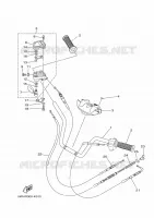 GUIDON ET CABLES pour Yamaha YFM350A de 2011