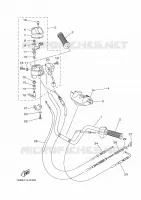 GUIDON ET CABLES pour Yamaha YFM350FWA de 2013
