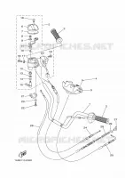 GUIDON ET CABLES pour Yamaha YFM350FWA de 2013