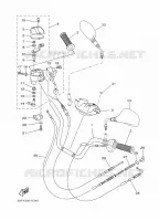 GUIDON ET CABLES pour Yamaha YFM350FWA de 2013