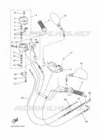 GUIDON ET CABLES pour Yamaha YFM350FWA de 2013