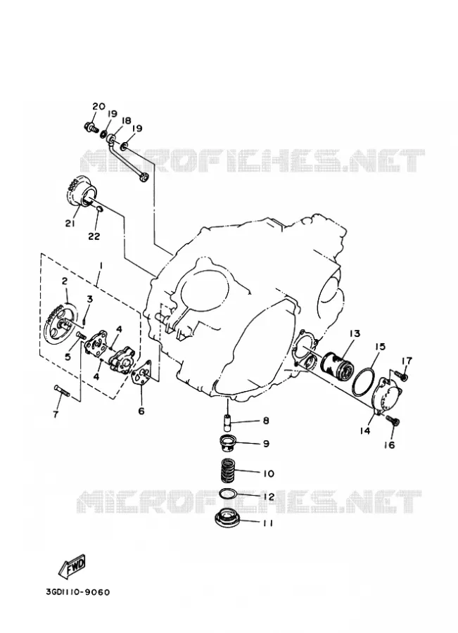 POMPE A HUILE Yamaha QUAD 350 2000 WARRIOR  YFM350X WARRIOR