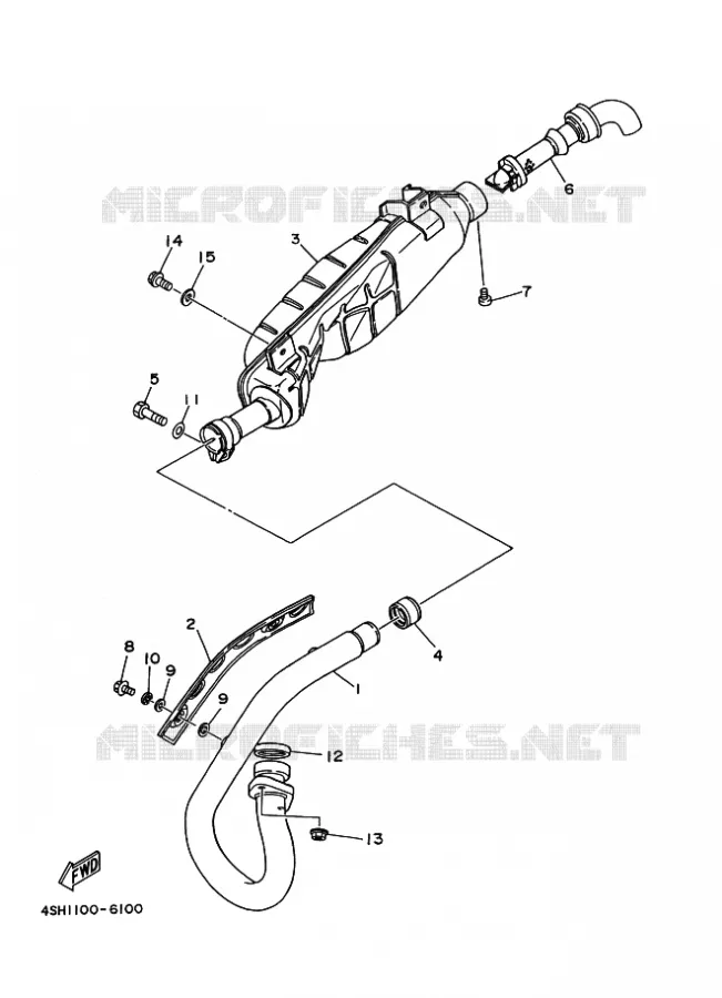 ECHAPPEMENT Yamaha QUAD 400 2000 YFM  YFM400FW