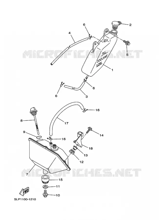 RESERVOIR D'HUILE Yamaha QUAD 660 2001 RAPTOR  YFM660R
