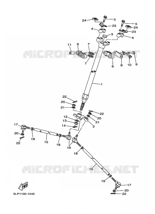 DIRECTION Yamaha QUAD 660 2002 RAPTOR  YFM660R YFM660RP