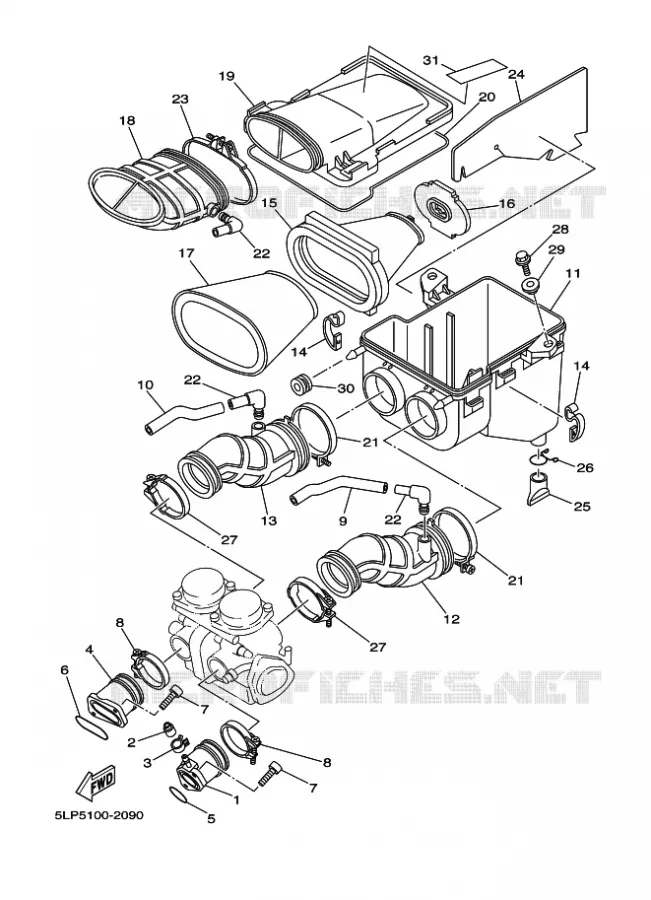 ADMISSION Yamaha QUAD 660 2003 RAPTOR  YFM660R YFM660RR