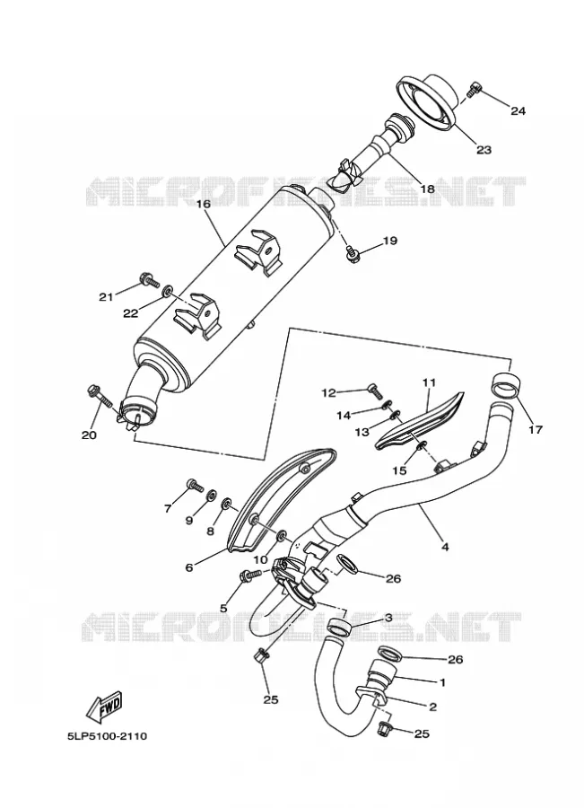 ECHAPPEMENT Yamaha QUAD 660 2003 RAPTOR  YFM660R YFM660RLER