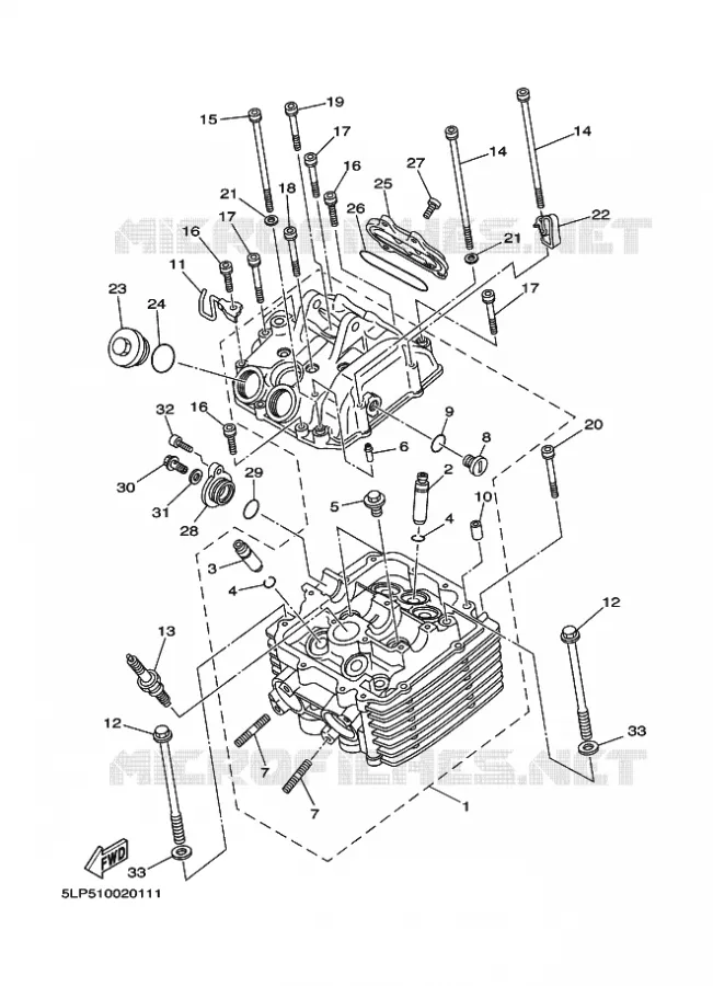 CULASSE Yamaha QUAD 660 2004 RAPTOR  YFM660R YFM660RS