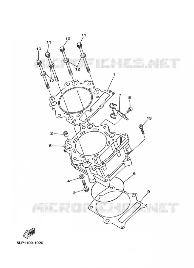 CYLINDRE Yamaha QUAD 660 2004 RAPTOR  YFM660R YFM660RS