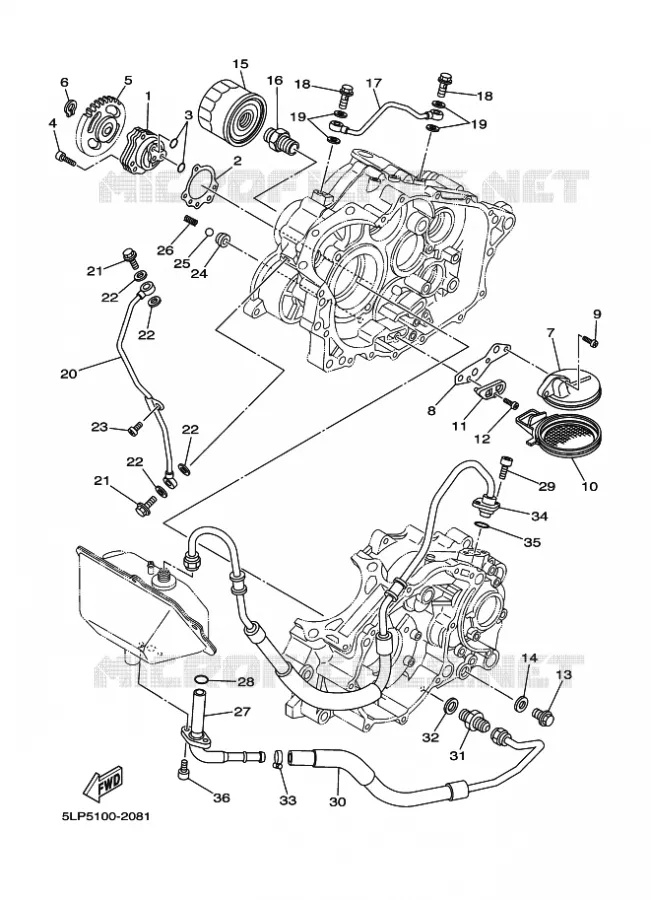 POMPE A HUILE Yamaha QUAD 660 2004 RAPTOR  YFM660R YFM660RS