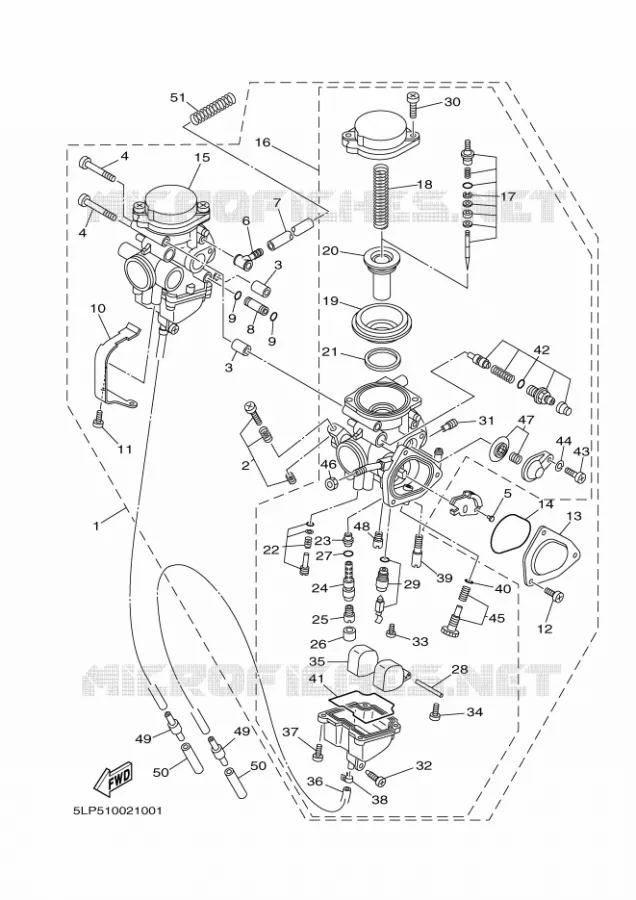 CARBURATEUR Yamaha QUAD 660 2005 RAPTOR  YFM660R YFM660RT