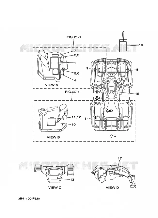 EMBLEME / ETIQUETTE 1 Yamaha QUAD 700 2007 GRIZZLY  YFM700FWAD GRIZZLY 700 FI