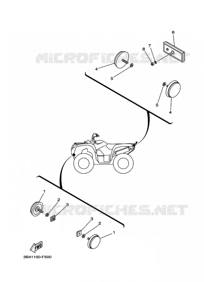 PARTIE ELECTRIQUE 2 Yamaha QUAD 700 2007 GRIZZLY  YFM700FWAD GRIZZLY 700 FI