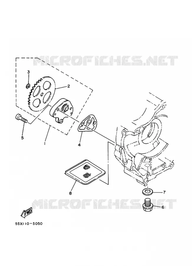 POMPE A HUILE Yamaha QUAD 80 2003 RAPTOR  YFM80W YFM80WR