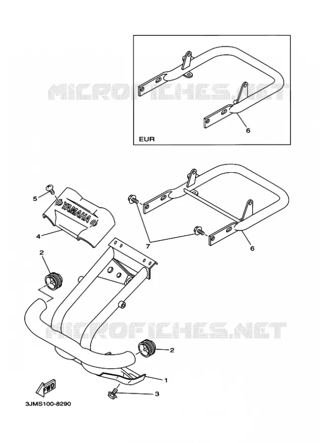 PARE CHOCS Yamaha QUAD 200 1999 BLASTER  YFS200 BLASTER