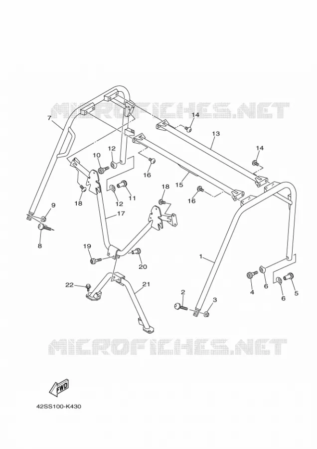 PARE CHOCS 2 Yamaha SIDE BY SIDE 700 2013 RHINO  YXR700F YXR7FD