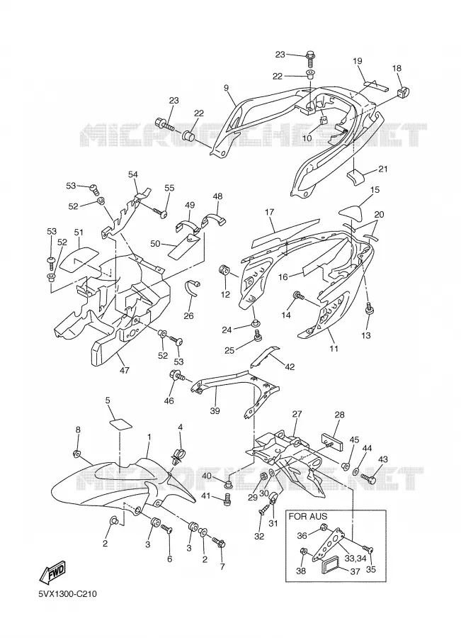 GARDE BOUE Yamaha MOTO 600 2004 FAZER  FZ6-SS