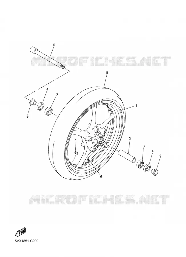 ROUE AVANT Yamaha MOTO 600 2004 FAZER  FZ6-SS