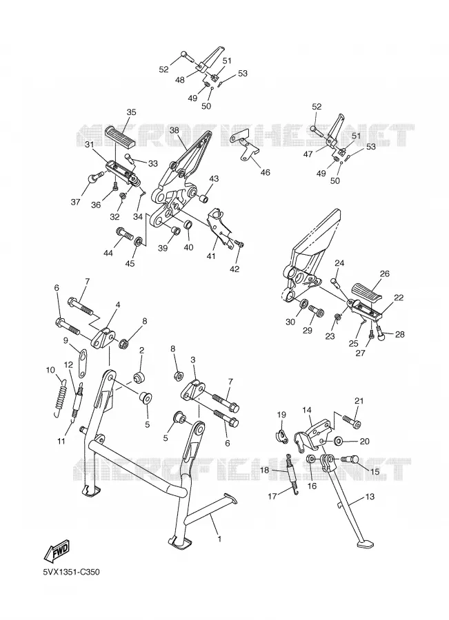 BEQUILLE / REPOSE PIEDS Yamaha MOTO 600 2004 FAZER  FZ6-SS