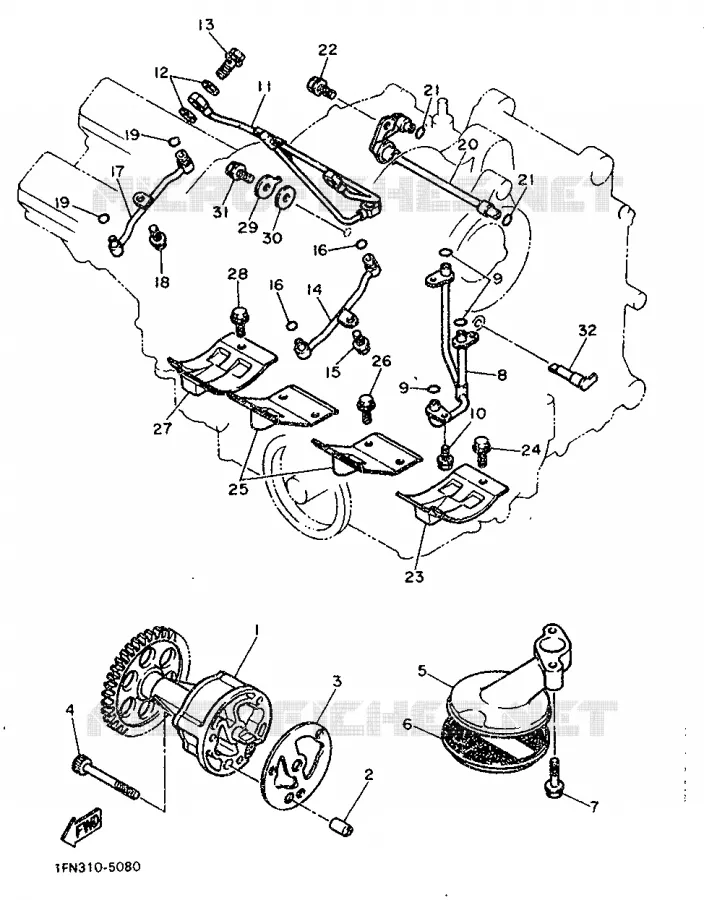 POMPE A HUILE Yamaha MOTO 750 1986 FZ  FZ750