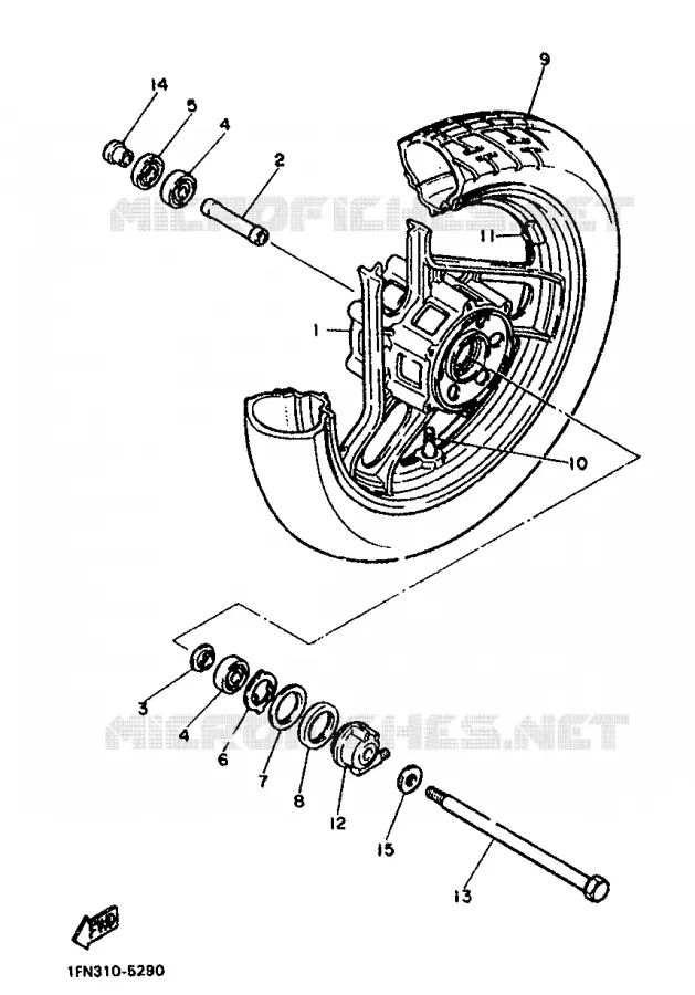 ROUE AVANT Yamaha MOTO 750 1987 FZ  FZ750
