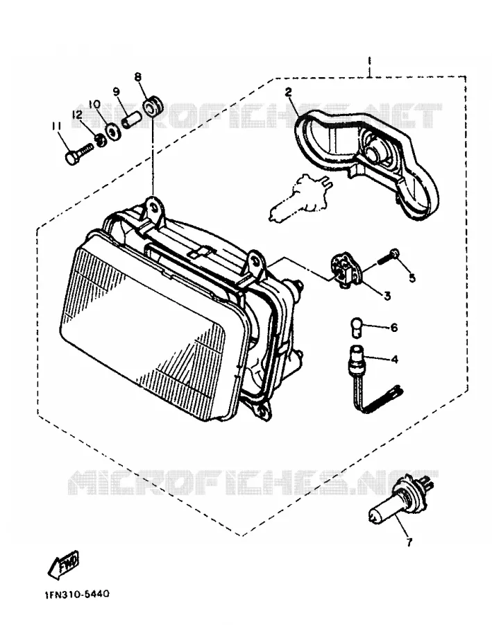 PHARE  Yamaha MOTO 750 1987 FZ  FZ750