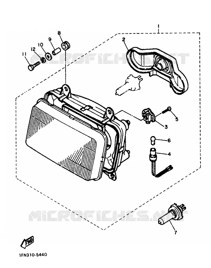 PHARE  Yamaha MOTO 750 1987 FZ  FZ750