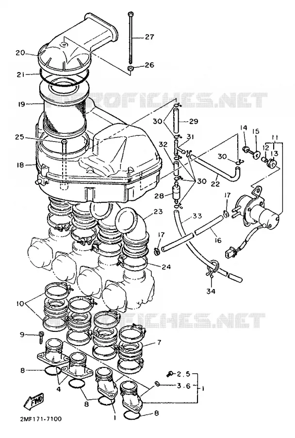 ADMISSION Yamaha MOTO 750 1987 FZ  FZ750