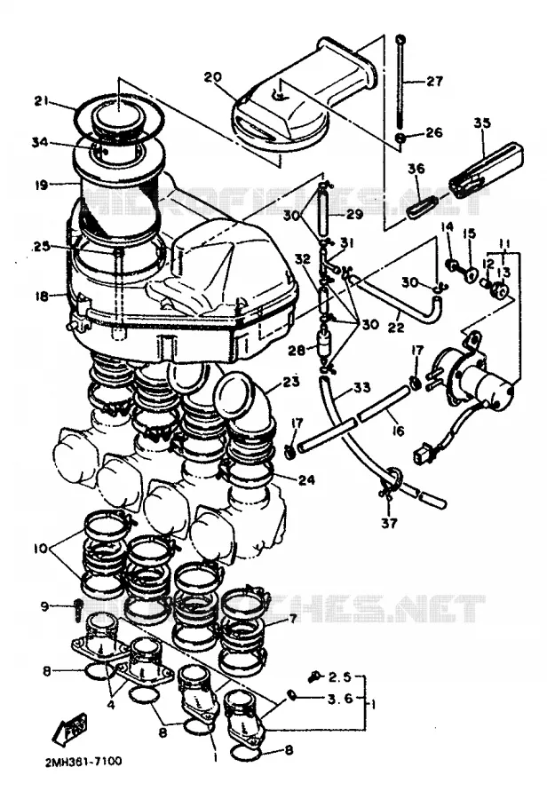ADMISSION Yamaha MOTO 750 1987 FZ  FZ750