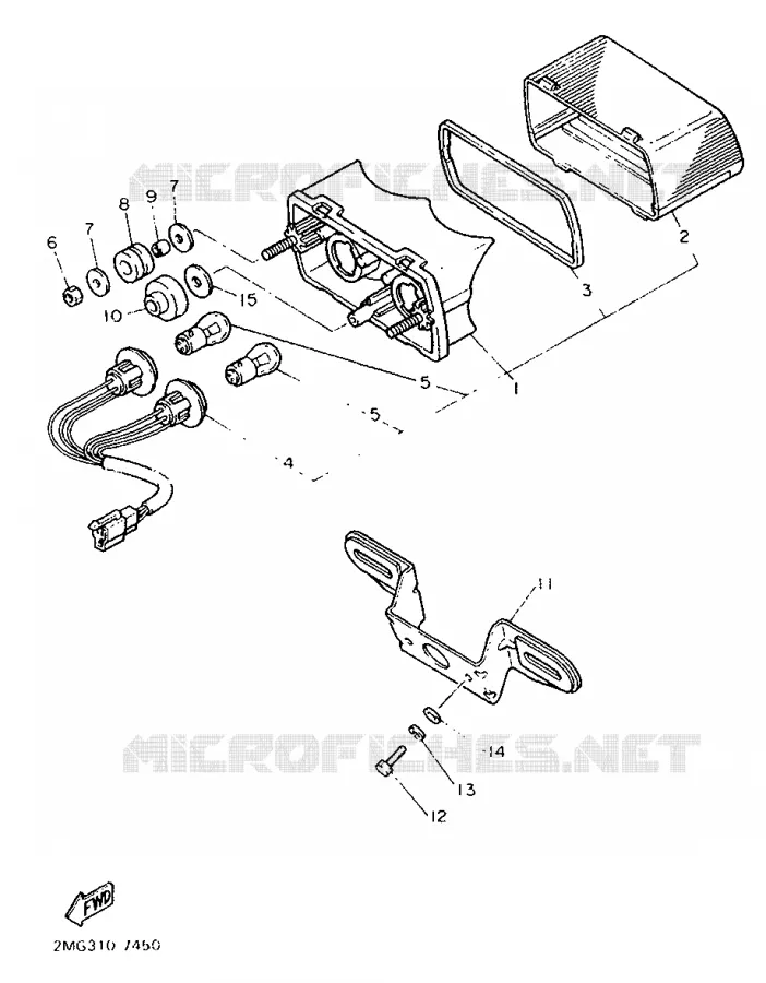 FEU ARRIERE Yamaha MOTO 750 1988 FZ  FZ750 GENESIS