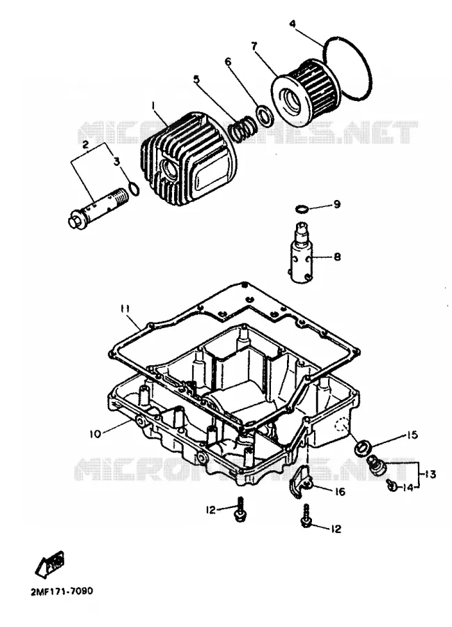 FILTRE A HUILE Yamaha MOTO 750 1988 FZ  FZ750