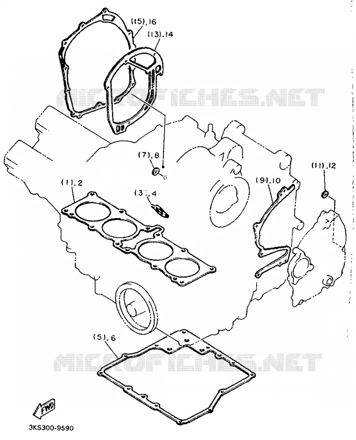 PIÈCES OPTIONNELLES Yamaha MOTO 750 1989 FZ  FZ750