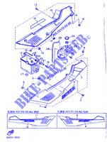 CACHE LATERAL   RESERVOIR D'HUILE pour Yamaha FZ750 de 1989