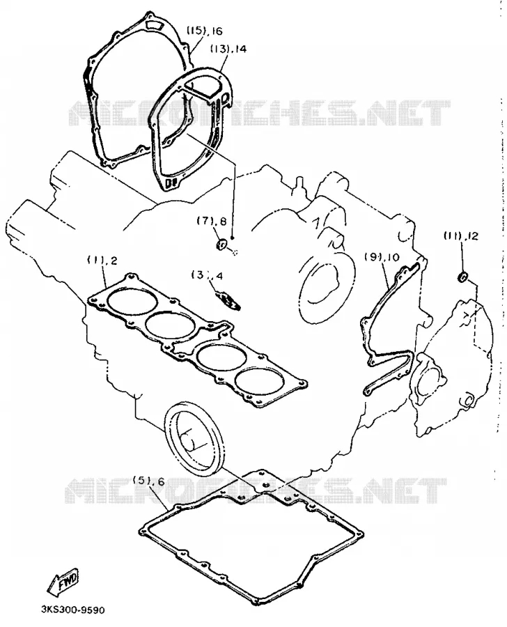 PIÈCES OPTIONNELLES Yamaha MOTO 750 1989 FZ  FZ750