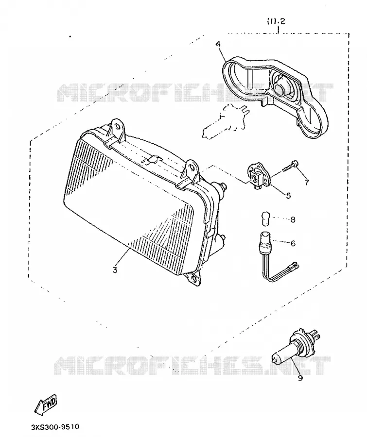 ALTERNATIVE PHARE Yamaha MOTO 750 1991 FZ  FZ750